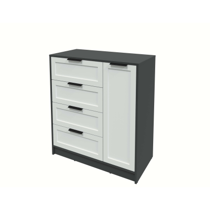 Тумба Тренд КТ-Т90 (Антрацит ЛДСП/ Грэй ЛМДФ) Ш900 В1020 Г451 Тумба Тренд КТ-Т90 (Антрацит ЛДСП/ Грэй ЛМДФ) Ш900 В1020 Г451